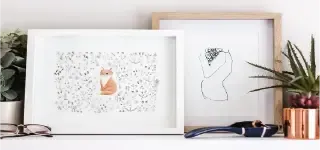 Two picture frames on a counter